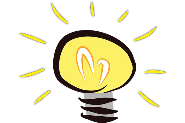 Leuchtende Glühbirne Digitalgrafik